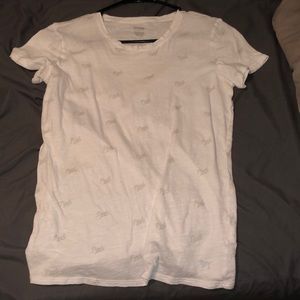 Pink shirt sleeve scoop neck top